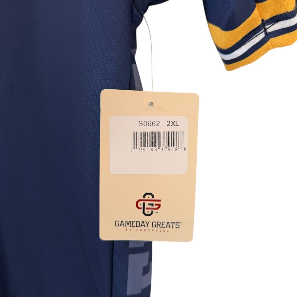 Michigan Wolverines 1 Icon Gameday Greats Football Jersey Navy Blue Men 2XL NEW - Picture 2 of 14
